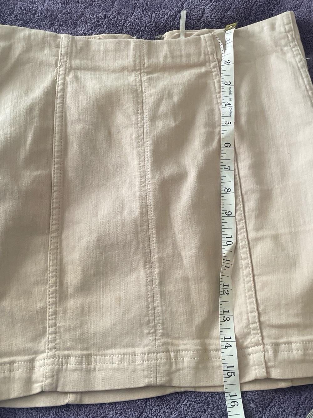 Free People-Beige Panel A-Line Skirt